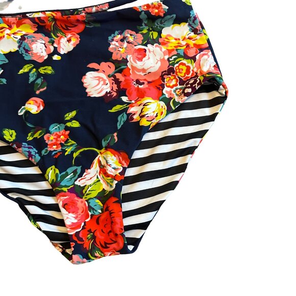 Rad Swimwear Breanne Two Piece Swimsuit Tankini Top High Waisted Bottoms Size XS - Picture 9 of 15